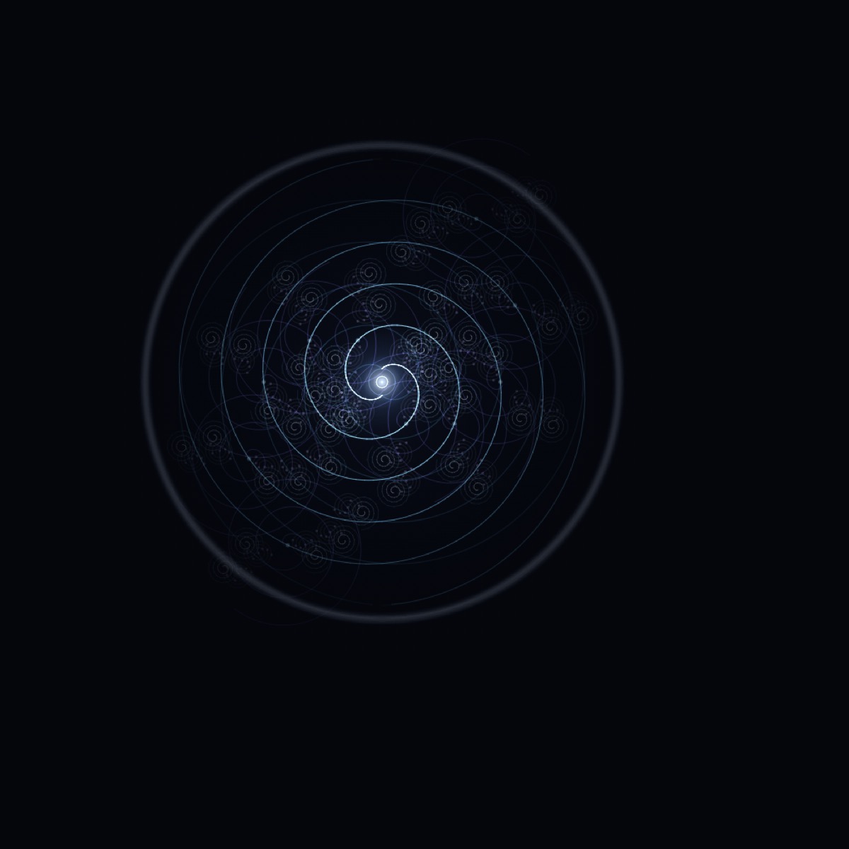 Experiment 08 Stage 1 — a luminous dual-spiral